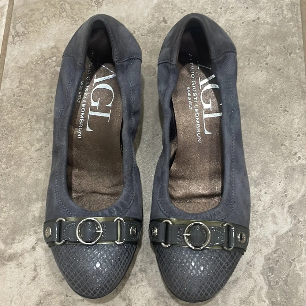 AGL Attilio Giusti Leombruni Circle Wedge‎ Pump Sz 35 1/2 EU Sz 5